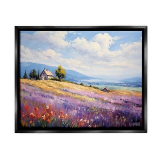 Stupell Cottage Meadow View Framed Floater Canvas Wall Art Design By RB ...