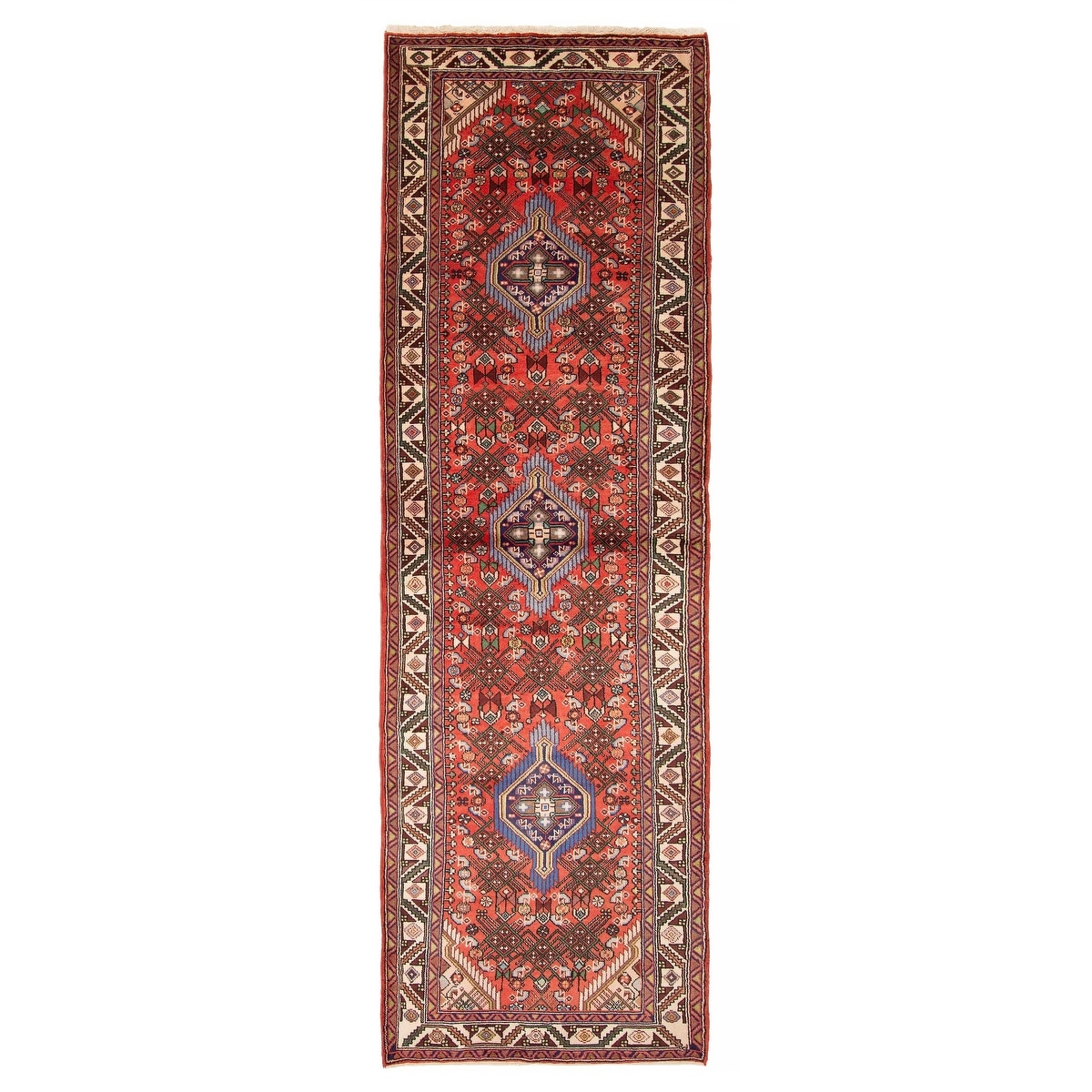ECARPETGALLERY Hand-knotted Konya Anatolian Red Wool Rug - 2' 11" x 9' 8"