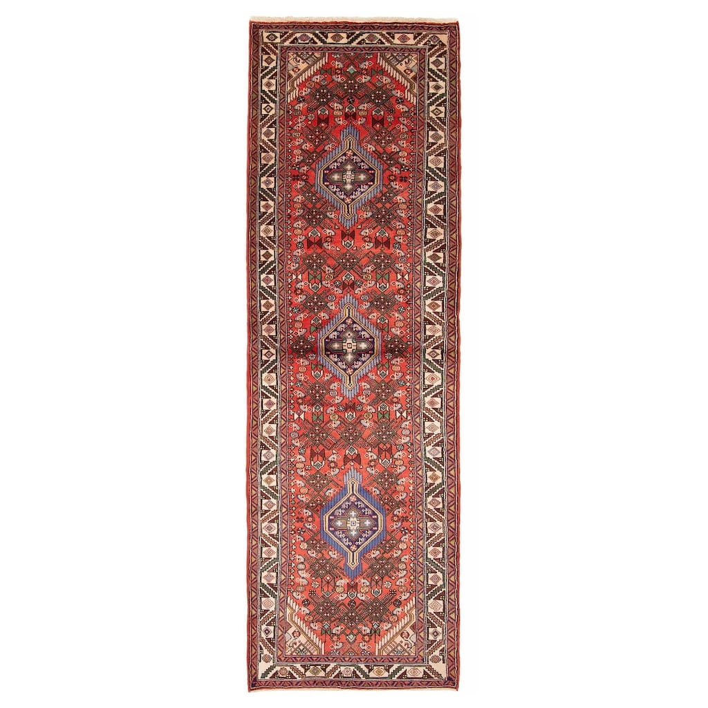ECARPETGALLERY Hand-knotted Konya Anatolian Red Wool Rug - 2' 11" x 9' 8"