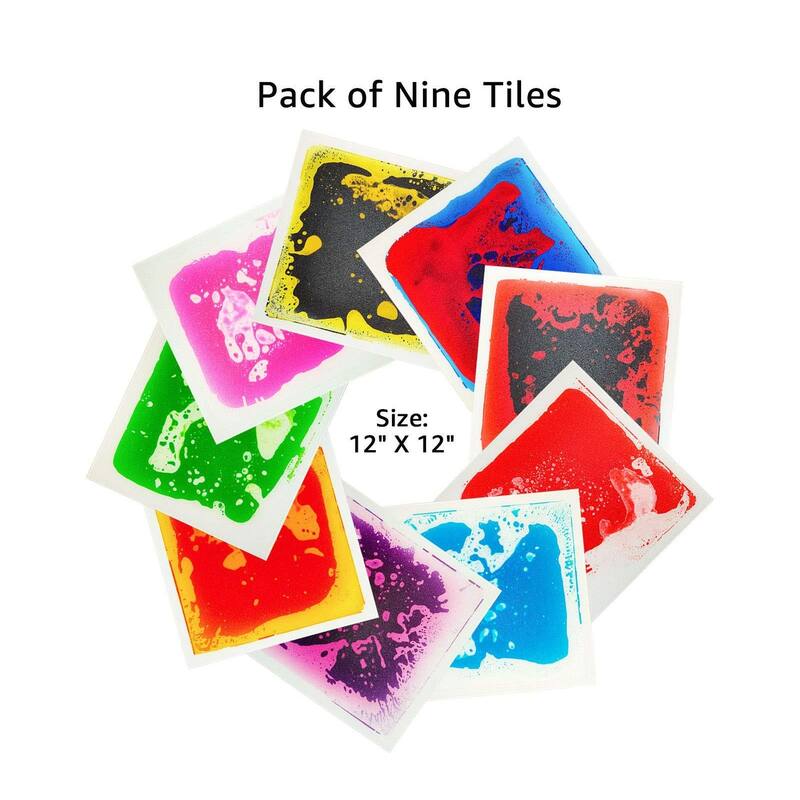 Art3d Liquid Fusion Activity Play Centers for Children, Toddler, Teens, 12" X 12" Pack of 9 Floor Tiles