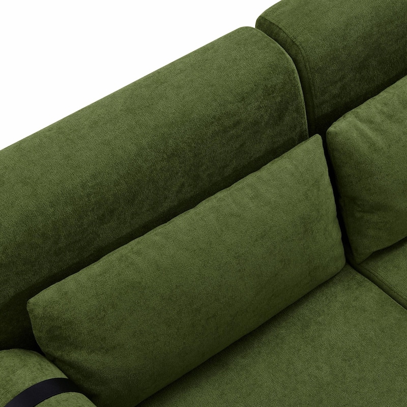 Modern Loveseat Sofa 59" Sofa Couch 2-Seater with Flexible USB Ports and Unique Cylindrical Armrests