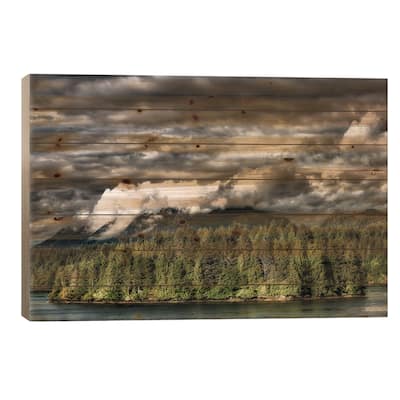 Tofino Storm Print On Wood by MScottPhotography - Multi-Color