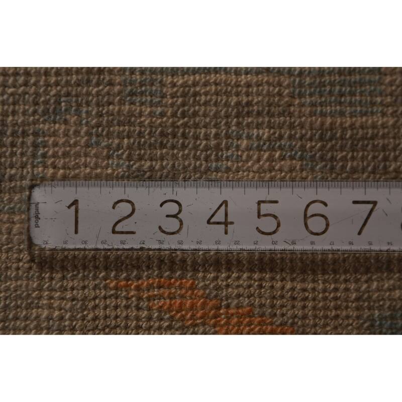 Hand Knotted Oriental 100% Wool Carpet Transitional All-Over Greys & Charcoal Oushak Area Rug - 13' 0'' X 9' 9''