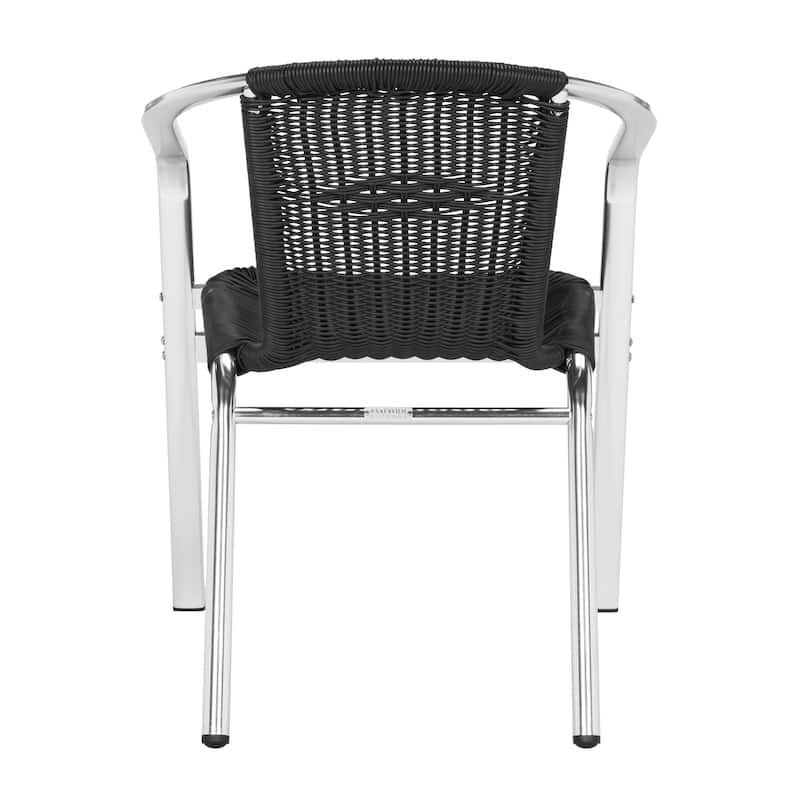 SAFAVIEH Wrangell Indoor-Outdoor White Stacking Armchair (Set of 2) - 22"W x 23"D x 28"H