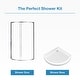 preview thumbnail 3 of 14, OVE Decors Breeze 32 in. Corner Shower Sliding Door with Base and Clear in Chrome