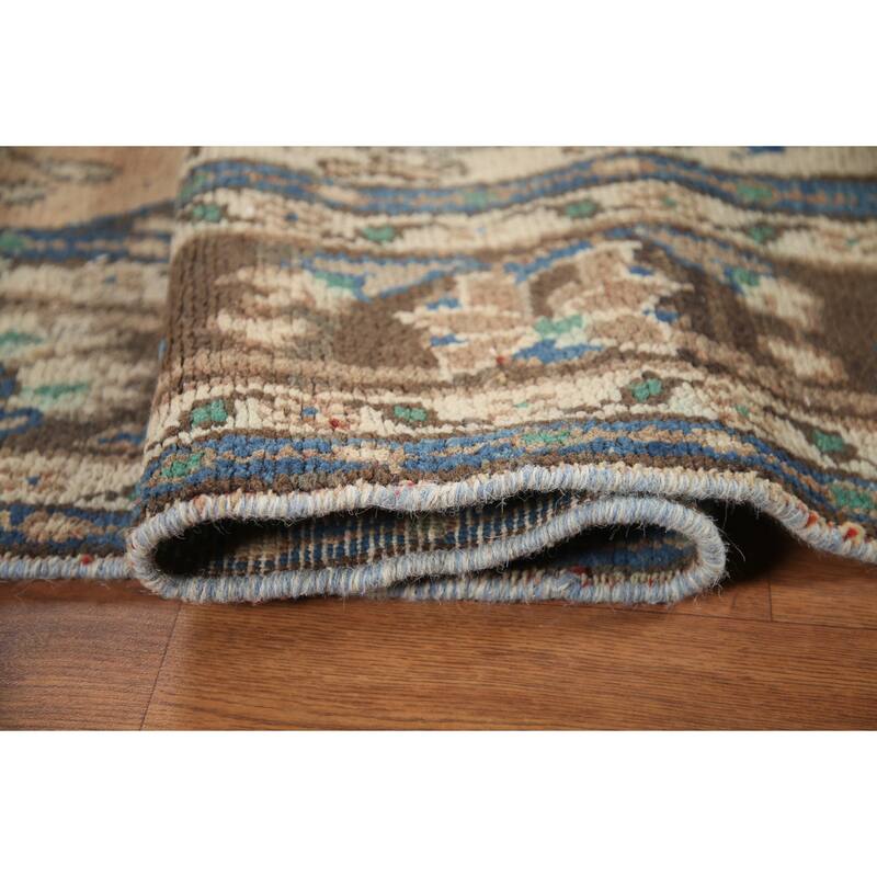 Hand Knotted Oriental 100% Wool Carpet Traditional Floral Peach Hamedan Area Rug - 10' 2'' X 6' 7''