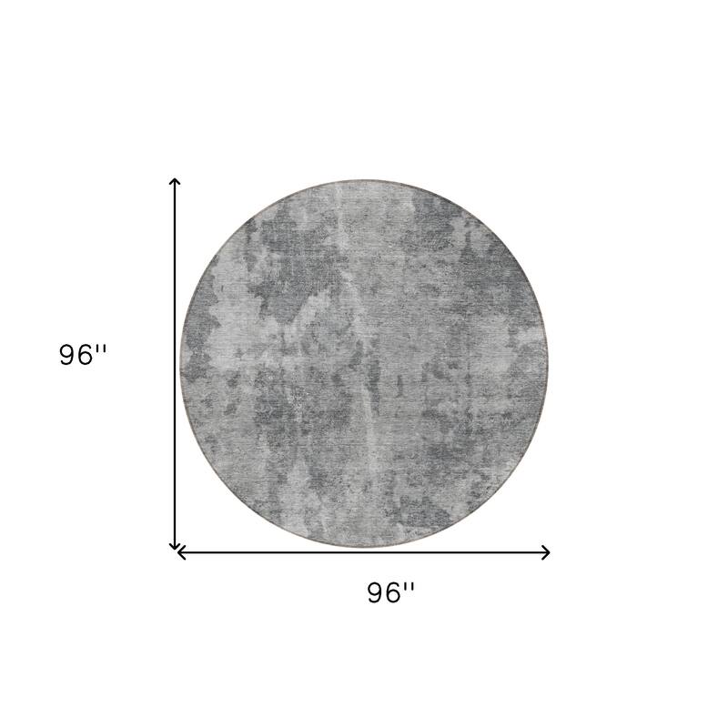 Alrim Contemporary Abstract Weather Resistant Classic Meets Modern Round Outdoor Rug - 8' Round