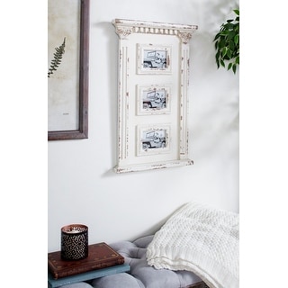 White Wood 3 Slot Wall Photo Frame