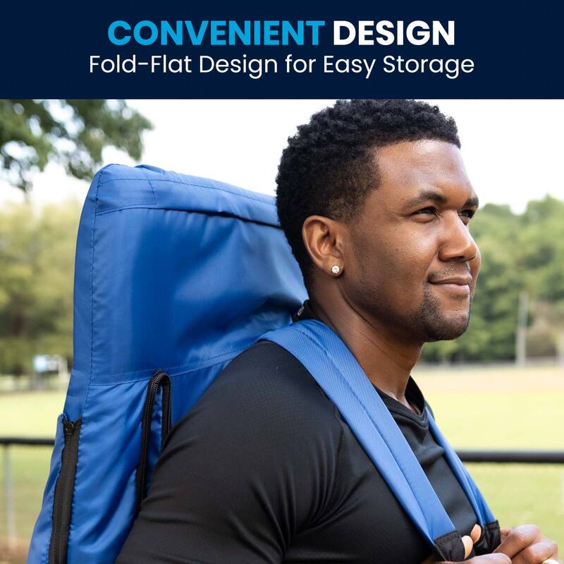 Backpack Reclining Padded Stadium Chairs with Armrests & Storage Pockets