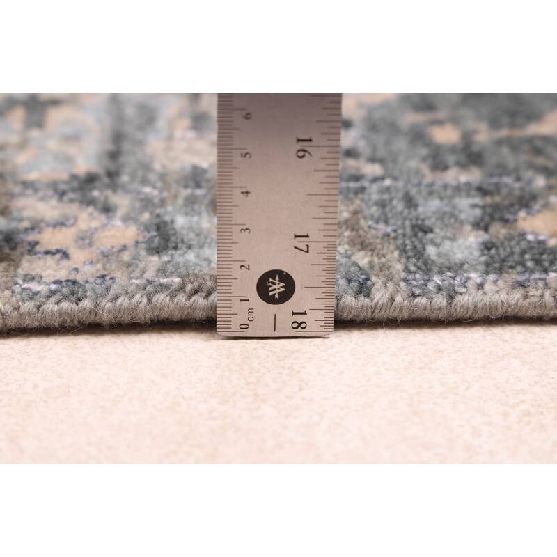 ECARPETGALLERY Hand-knotted Heritage Charcoal Silk, Wool Rug - 7'10 x 10'0