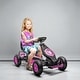 preview thumbnail 11 of 16, Kids Pedal Go Kart Ride-On Toy with Adjustable Seat, Suspension, Hand Brake & Rubber Wheels, for Ages 5-12, 110 lbs Capacity