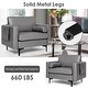 preview thumbnail 7 of 18, Costway Modern Accent Armchair Single Sofa with Bolster & Side Storage