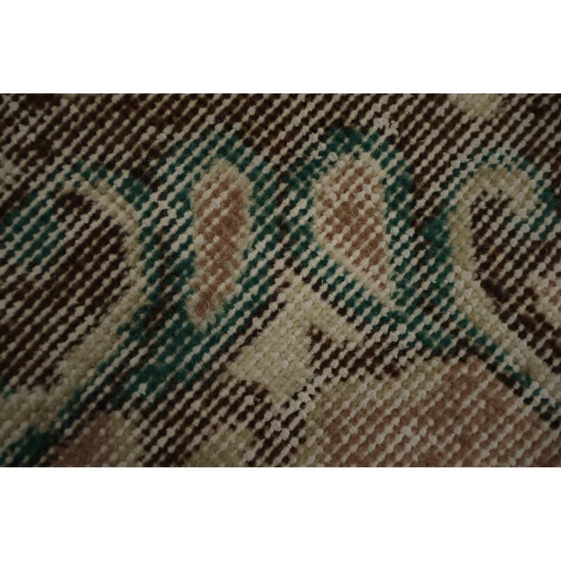 Hand Knotted Oriental 100% Wool Carpet Transitional Floral Beige & Ivories Anatolian Area Rug - 9' 5'' X 5' 8''