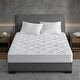 preview thumbnail 1 of 4, Croscill Signature White Dobby Cotton Waterproof Mattress Pad Cal King - White