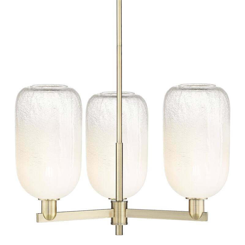 Innovations Lighting 716-3CR-17-18 Brookhaven Cloche Chandelier - Antique Brass / Opal