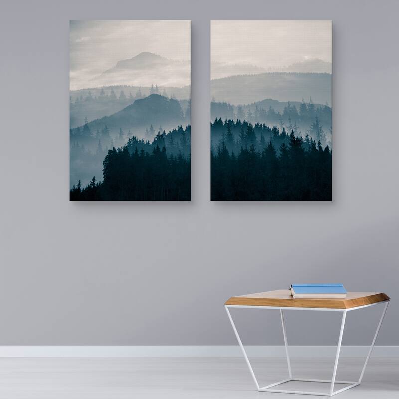Blue Mountains I & II by PhotoINC Studio Canvas Art Prints