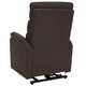 preview thumbnail 7 of 6, vidaXL Power Lift Massage Recliner Brown Fabric - 28.7" x 35.6" x 40.4"