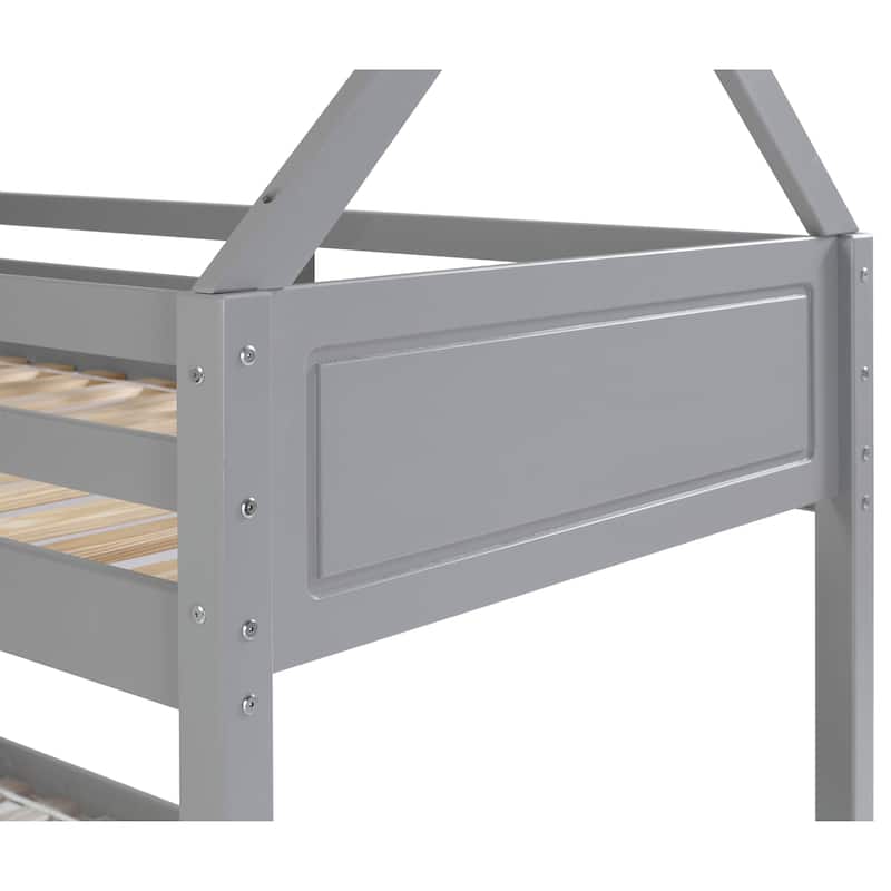 Linon Gloria Twin over Twin House Bunk Bed