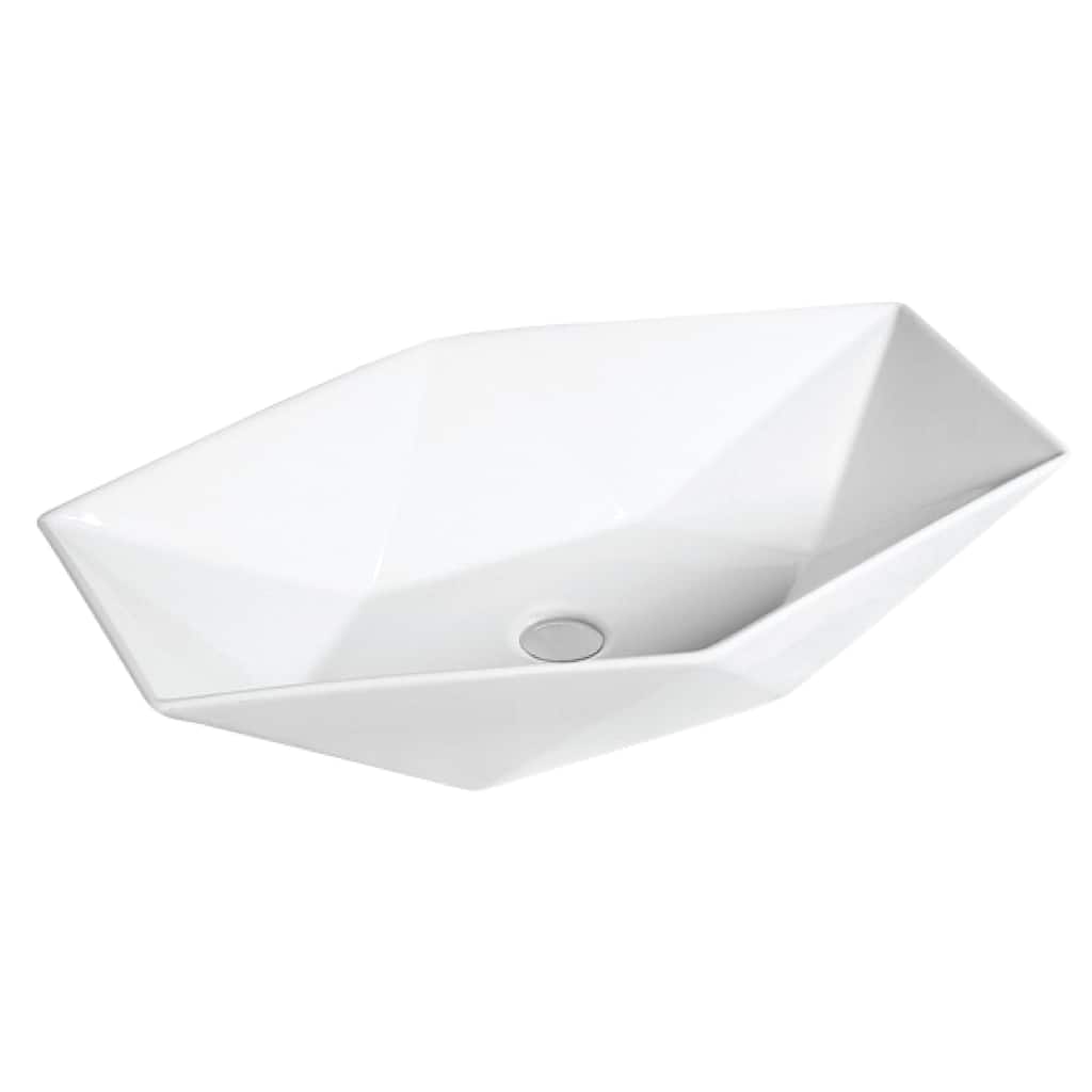 Karran Valera 25" Vitreous China Vessel Bathroom Sink in White