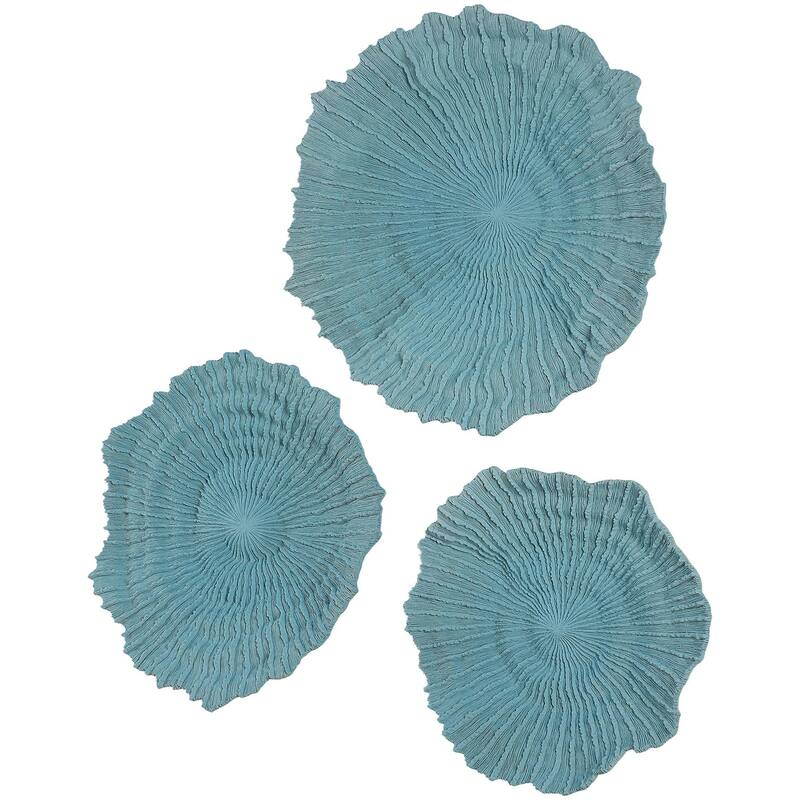 Uttermost 04378 Ocean Gems 22" Tall Polyresin Abstract Sculpture - Set - Blue - Blue