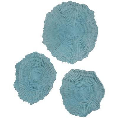 Uttermost 04378 Ocean Gems 22" Tall Polyresin Abstract Sculpture - Set - Blue