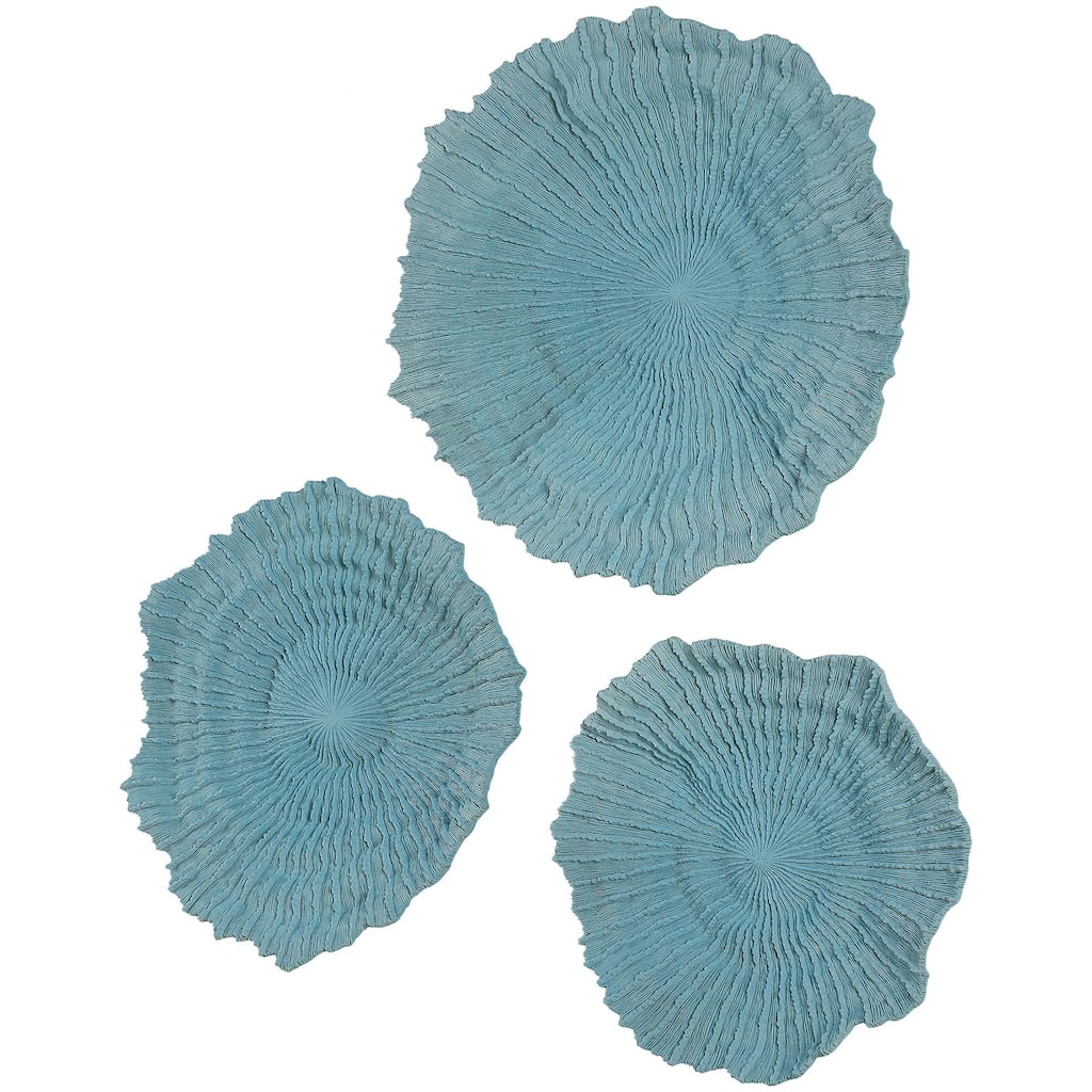 Uttermost 04378 Ocean Gems 22" Tall Polyresin Abstract Sculpture - Set - Blue