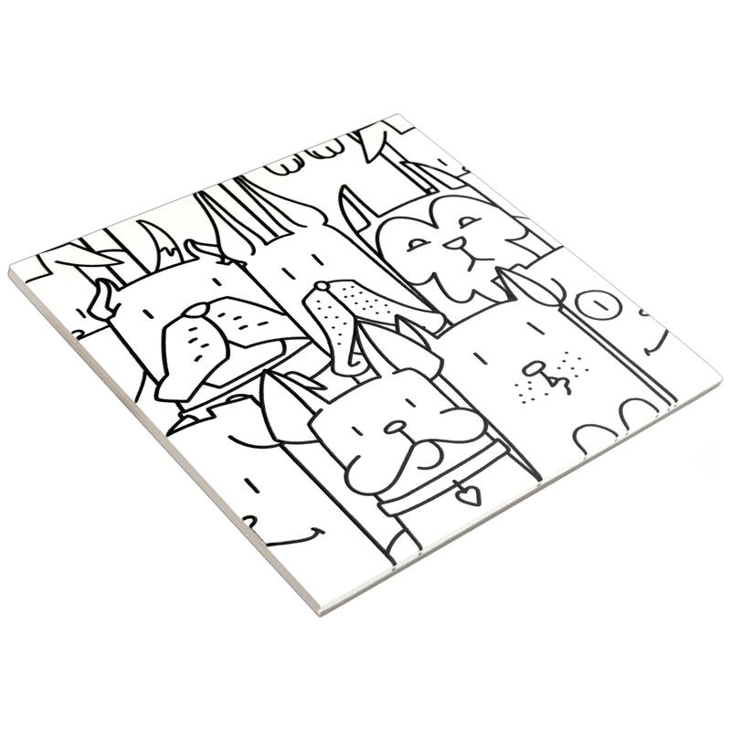 Merola Tile Oh My Dog 9-3/4" x 9-3/4" Porcelain Floor and Wall Tile