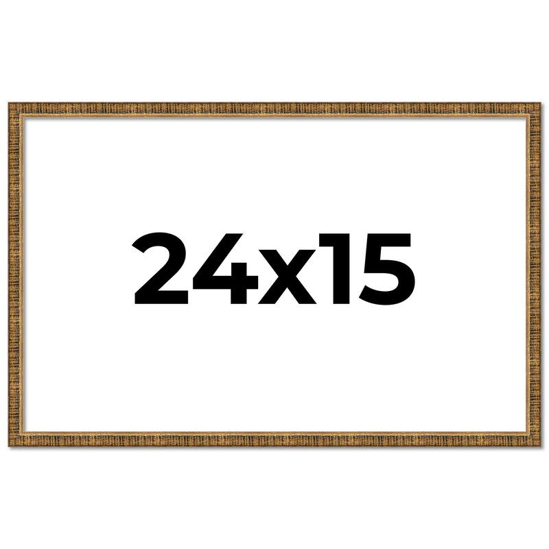 24x15 Frame Gold Solid Wood Picture Frame - Complete Modern Photo