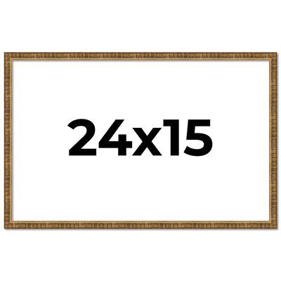 24x15 Frame Gold Solid Wood Picture Frame - Complete Modern Photo