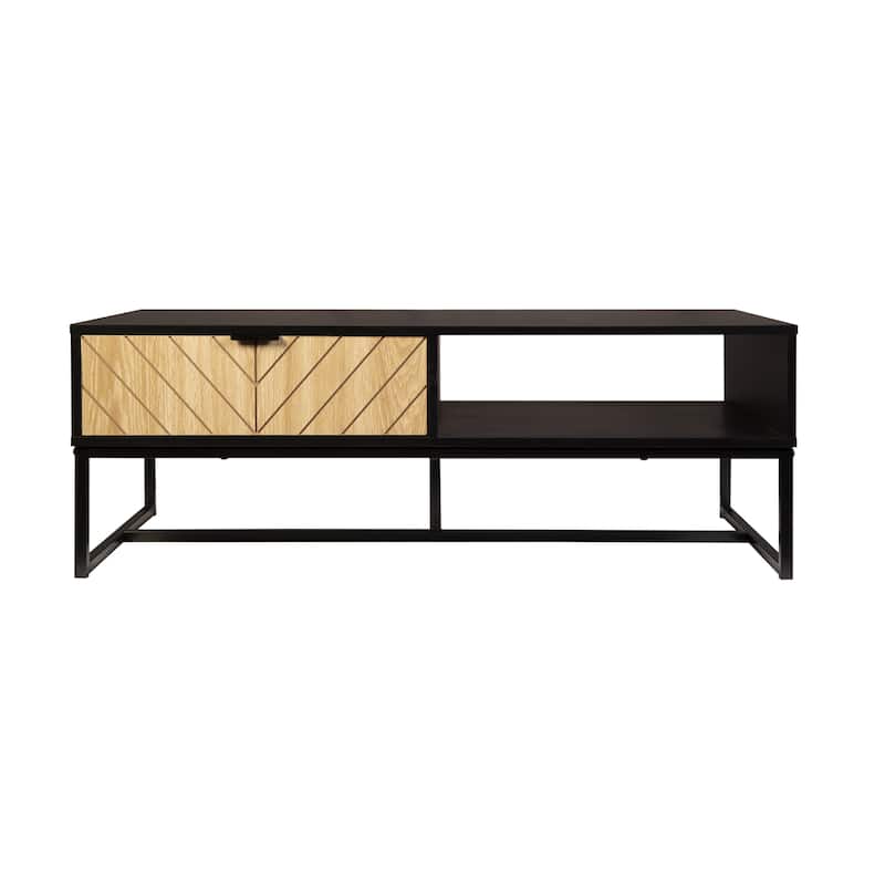 Bali Black Coastal Modern Storage TV Stand