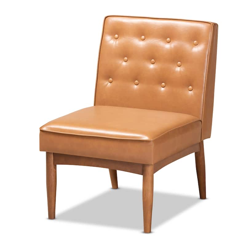 Riordan Mid-Century Modern Dining Chair - Tan