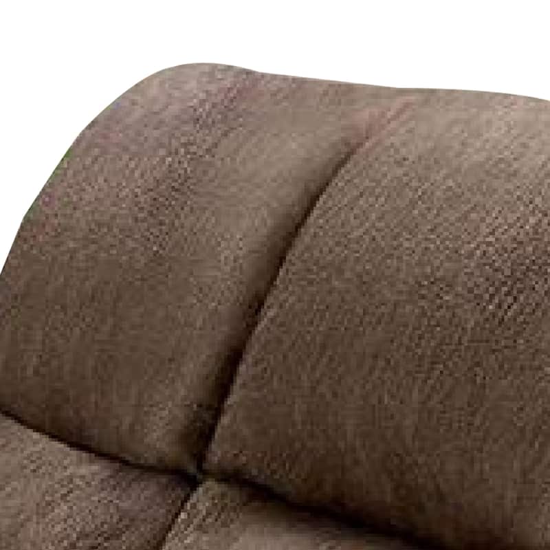 Heny Manual Reclining Loveseat, Brown Fabric Seating, 68 Inch No Sag