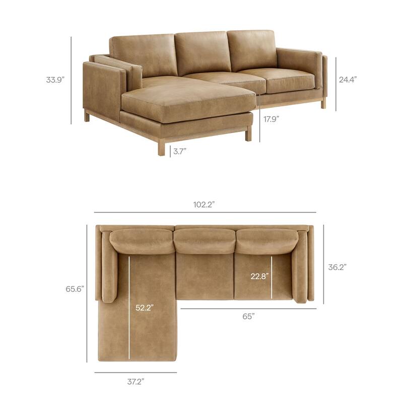 Roscoe Left-Facing Upholstered Sectional Sofa with Chaise