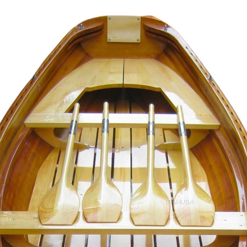 Wooden Whitehall Row Boat with composite reinforcement and gelcoat 17ft - Multi-Color