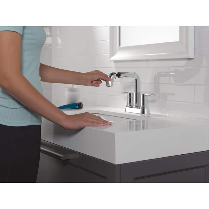 Delta 25849LF-PD Nicoli 1.2 GPM Centerset Bathroom Faucet with Pull