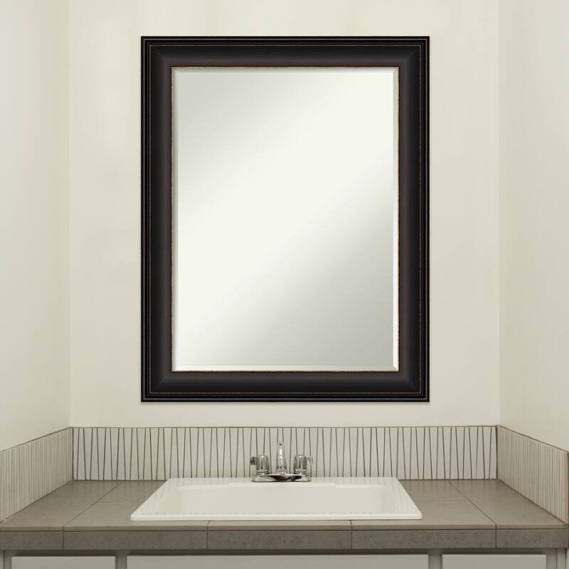 Petite Bevel Bathroom Wall Mirror - Trio Oil Rubbed Bronze Frame - Trio Oil Rubbed Bronze - 23 x 29 in