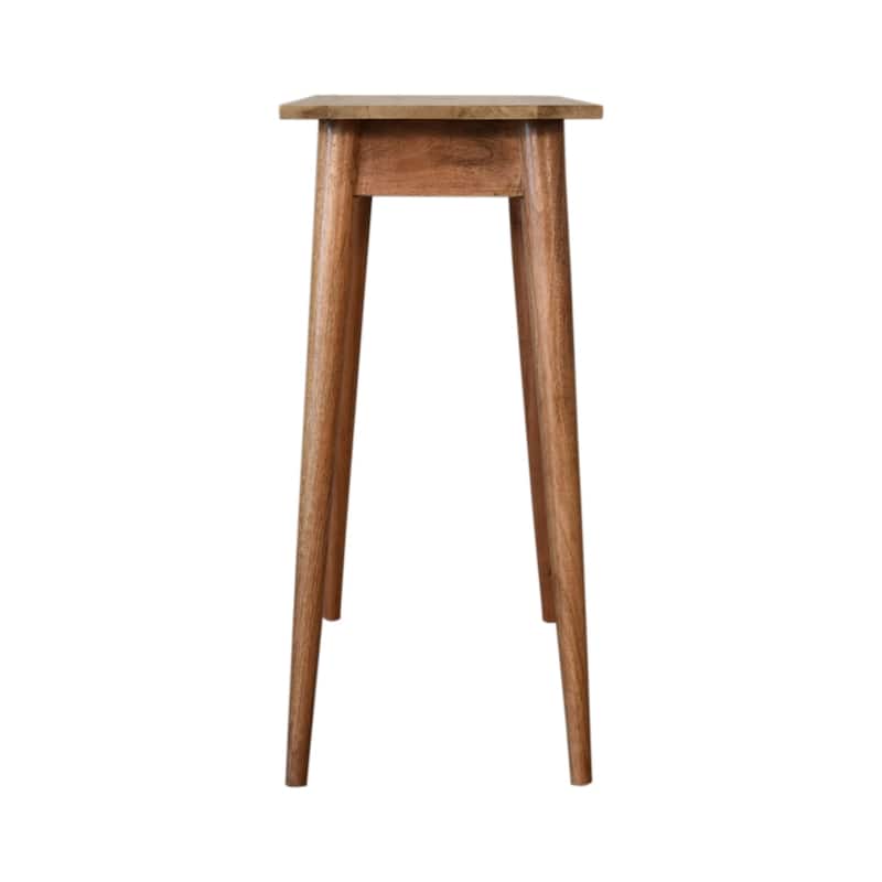 Artisan Furniture Solid Wood Mini Nordic Style Writing Desk, Brown with 1 Drawer