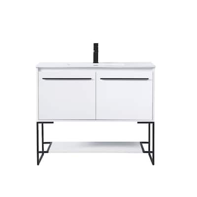 Elegant Lighting VF42048 Gerard 48" Free Standing Single Basin Vanity