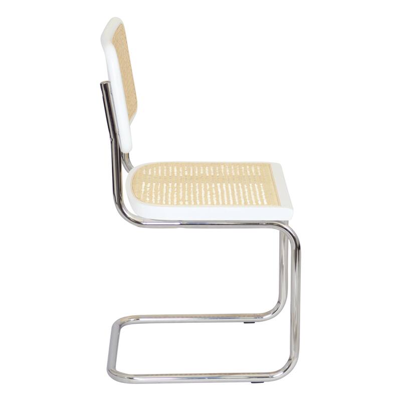 Breuer Chair Company Marcel Breuer Cesca Cane Cantilever Side Chair w/ Chrome Steel Frame (Various Wood & Cane Colors)