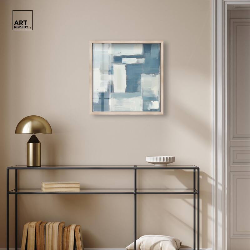 Deconstructed Blue III Shadowbox by Art Remedy