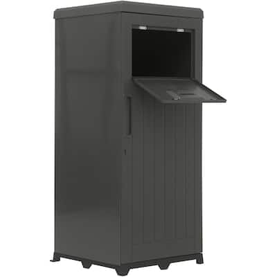 Package Delivery Box,Parcel Drop Box with Lockable Secure, Waterproof Resin Storage Anti-Theft Outdoor Package Delivery