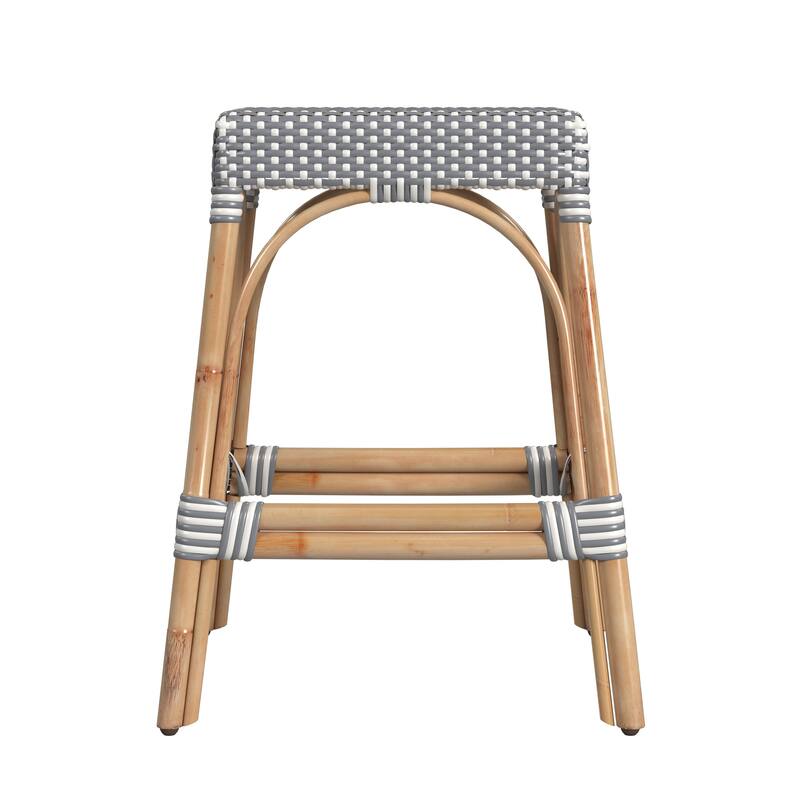 Robias 24.5" Rattan Rectangular Counter Stool