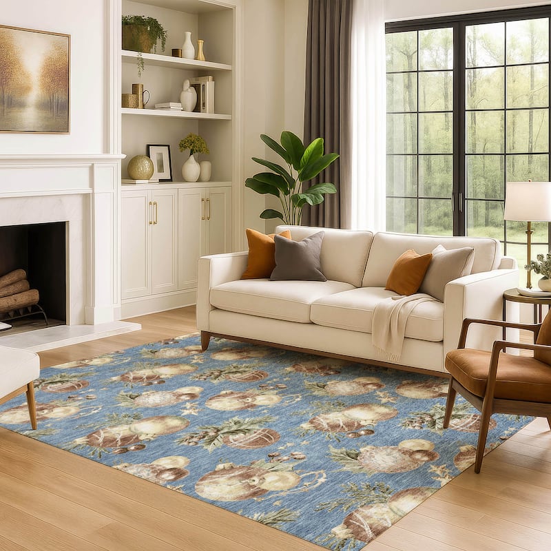 Premium Washable Super Soft Holiday Ornament Mayfield Rug