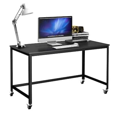 Mobile Computer Desk Simple Style Rolling Home Office Study Table