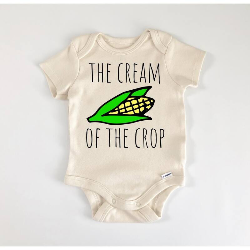 Corn Farm Vegetable - Baby Boy Girl Clothes Infant Bodysuit Funny Cute Newborn - White - 0-3M
