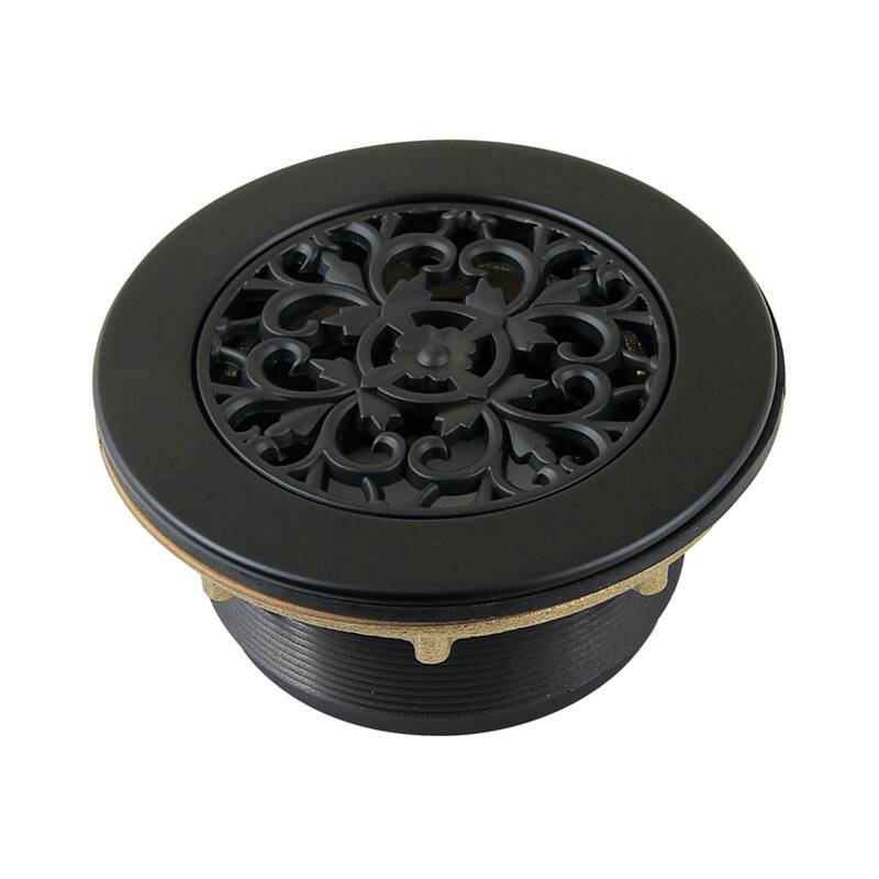 Kingston Brass Watercourse 4-1/4 Inch Round Brass Shower Base Drain