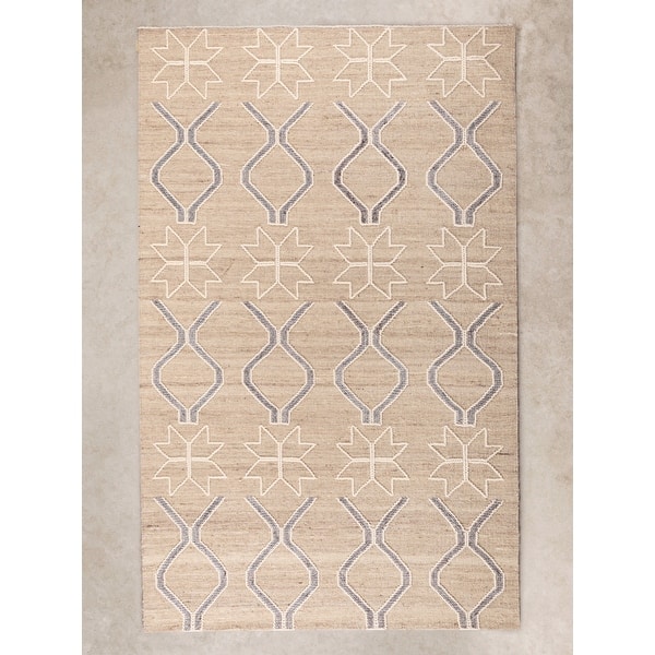 slide 2 of 4, Isaa Geometric Wool Rug - 5 X 8 5 X 8