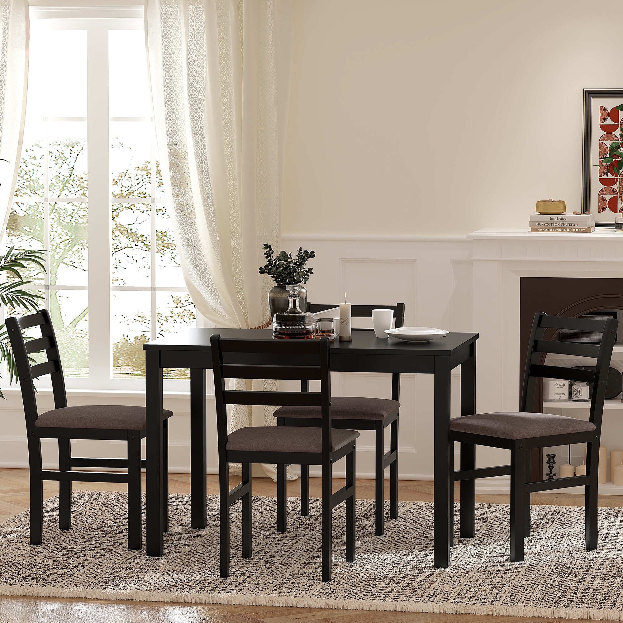 Rectangle table and 4 chairs sales
