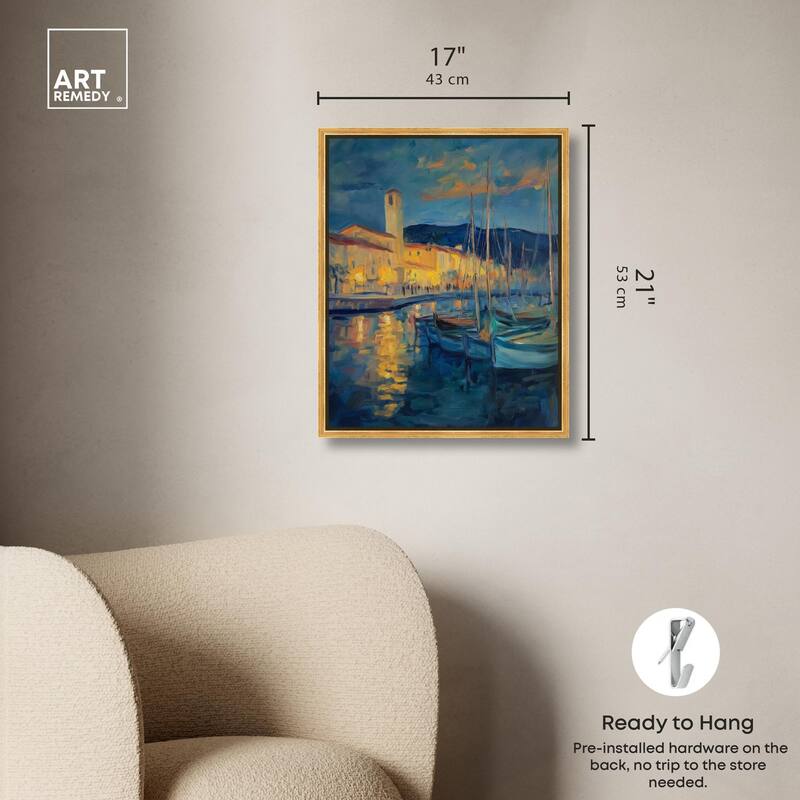Harbor Lights Canvas by Art Remedy