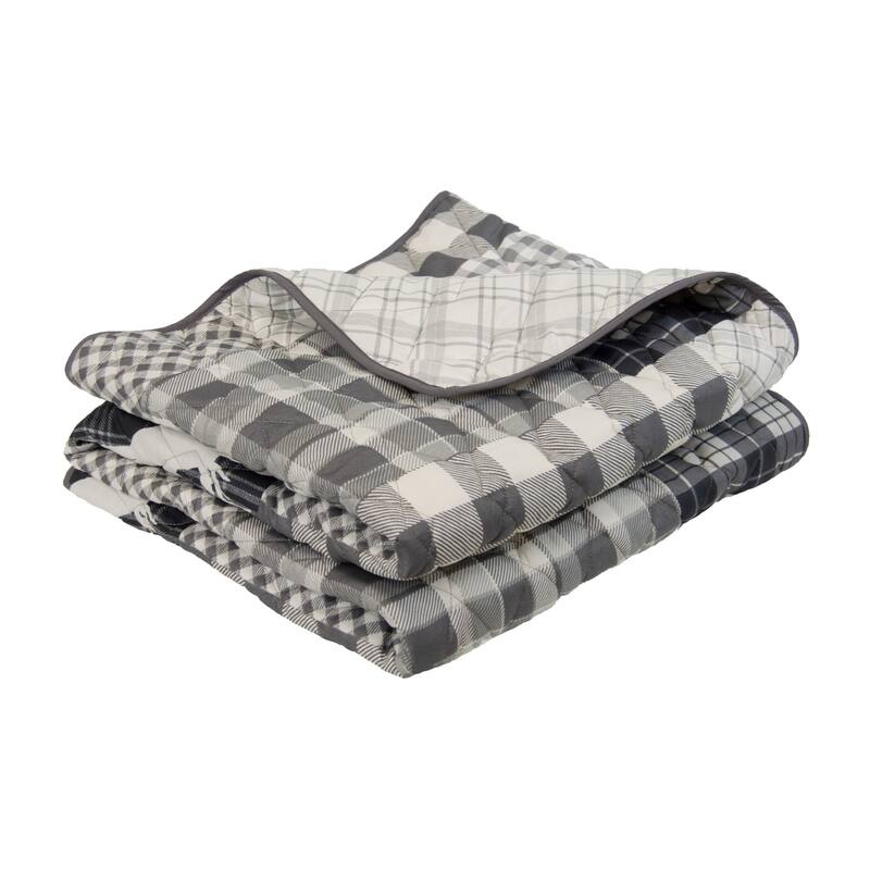 Ridge Point Microfiber Throw Blanket